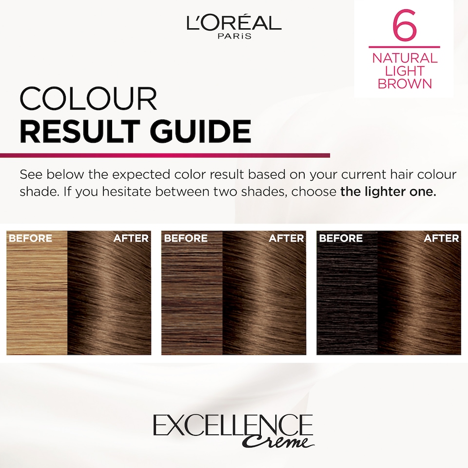 image 1 of L'Oreal Paris Excellence Creme 6 Natural Light Brown Permanent Hair Dye