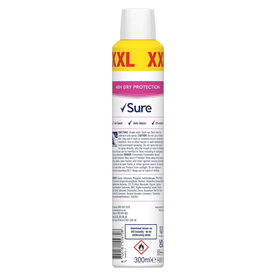 image 1 of Sure Women Bright Bouquet Antiperspirant Deodorant 300ml 