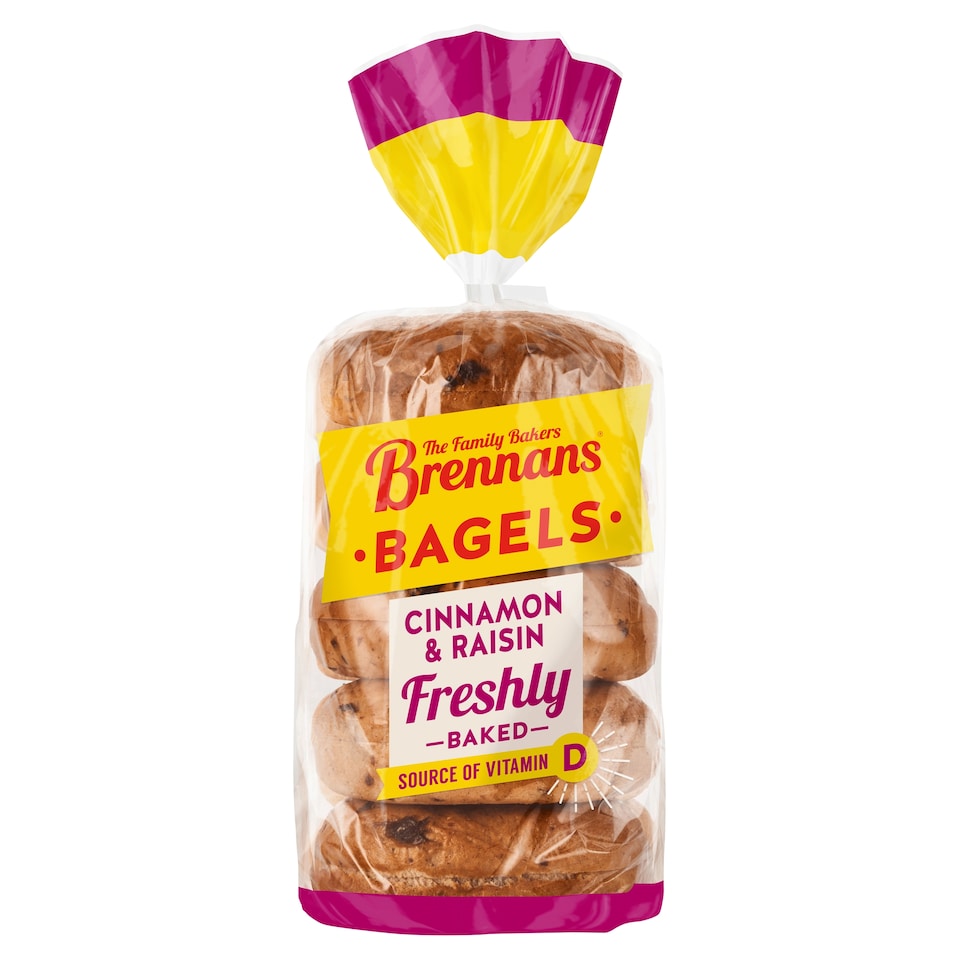 Brennans Cinnamon & Raisin Bagel 425g