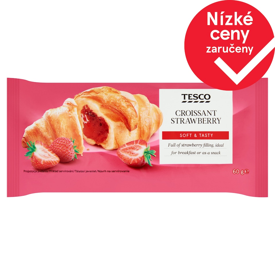 Tesco Croissant s jahodovou náplní 60g