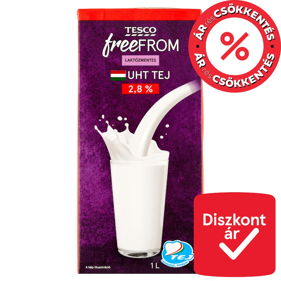 Tesco Free From UHT Lactose-Free Semi-Fat Milk 2,8 % 1 l