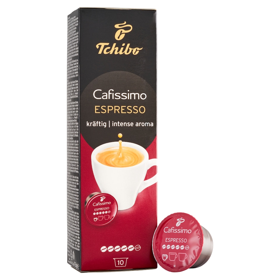 Obrázek 1 pro produkt Tchibo Cafissimo Espresso pražená mletá káva kapsle 10 x 7,5g (75g)
