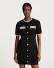 image 1 of F&F Button Front Knit Dress in Black