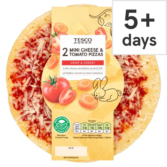 Tesco Kids Cheese & Tomato 2 Pizzas 232G Tesco Groceries