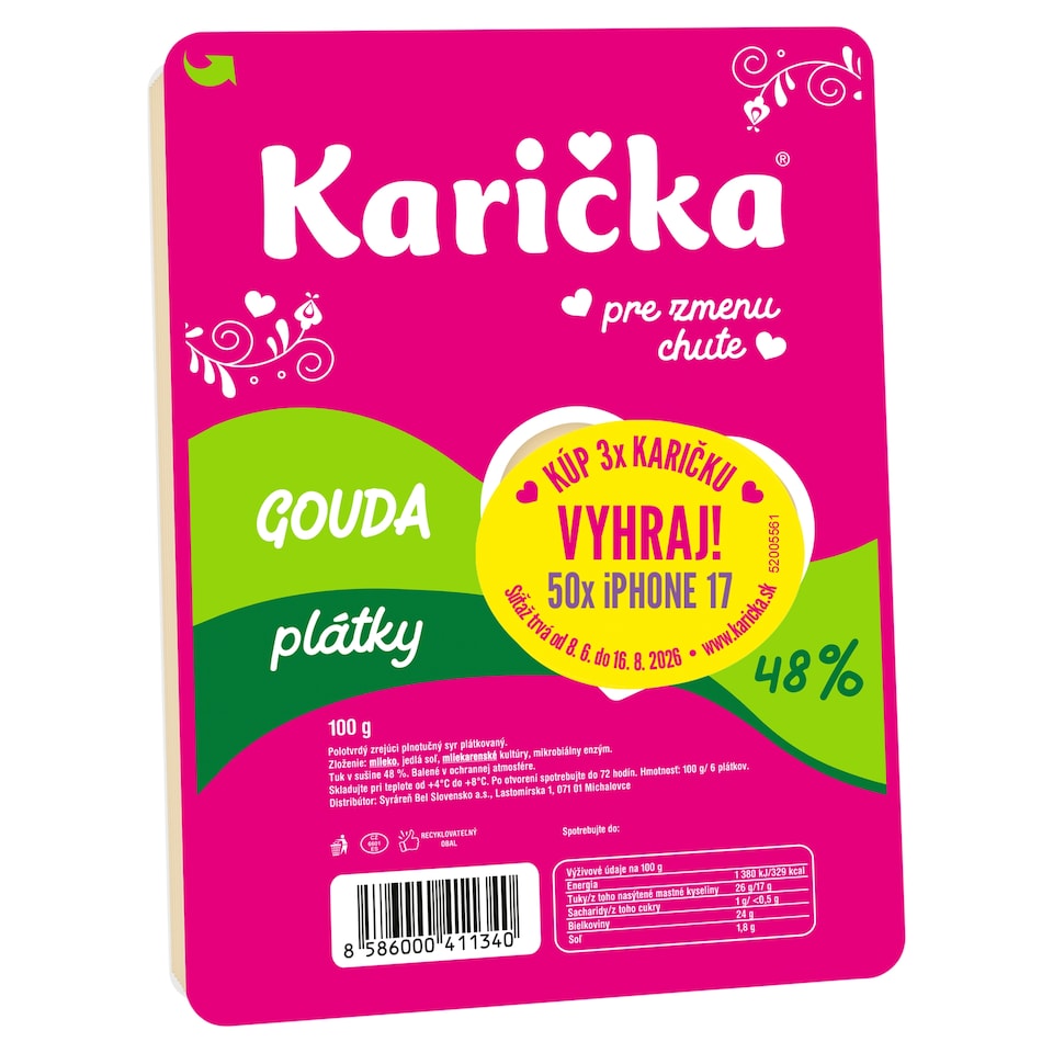 obrázok 1 z Karička Gouda 48 % plátky 100 g