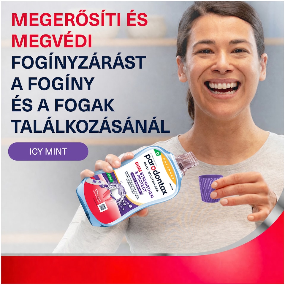 Parodontax Gum Strengthen & Protect with Hyaluronic Acid szájvíz 500 ml  1. kép