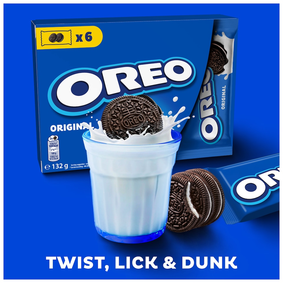 image 1 of Oreo Lunchbox Vanilla Chocolate Cookies Multipack x 6 132g