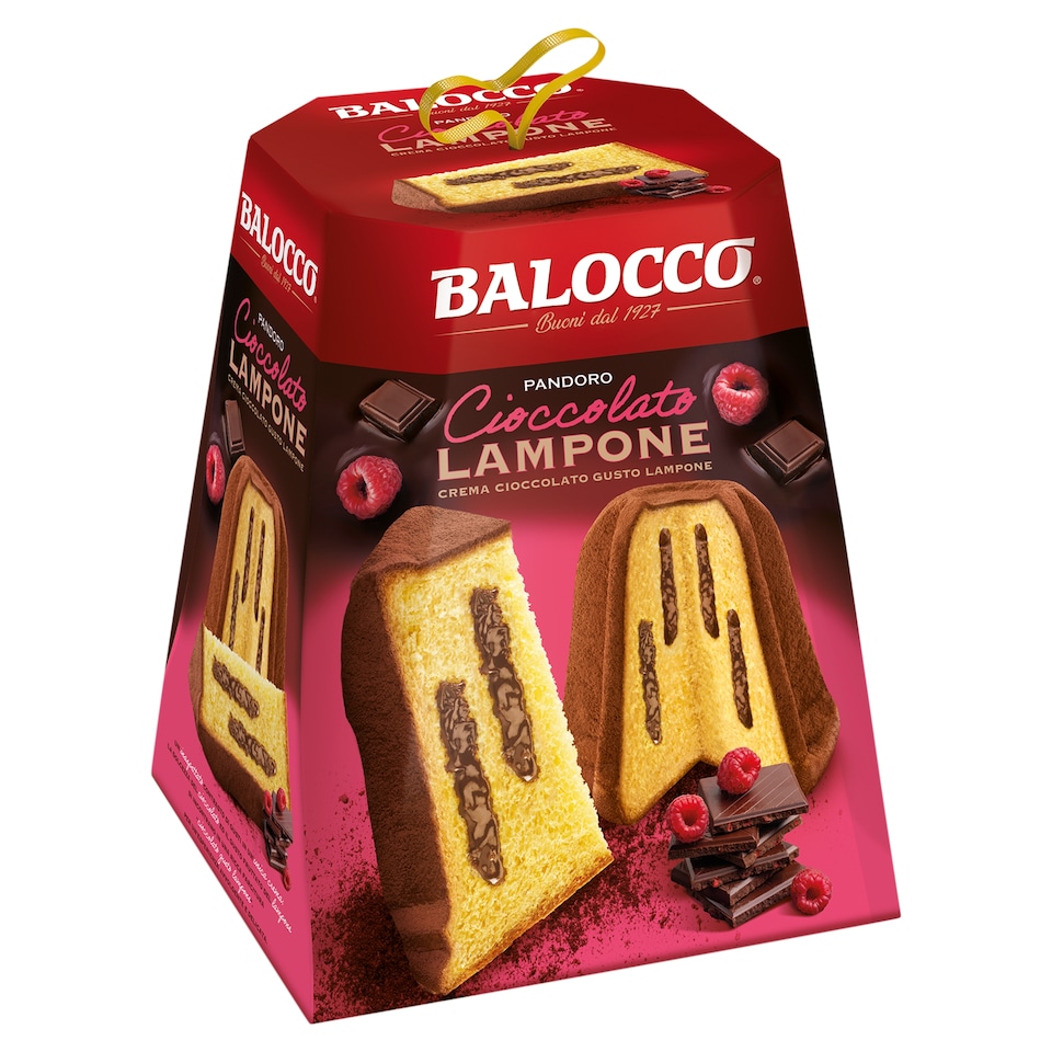 Balocco Pandoro málnaízű csokoládékrémmel töltött természetes kelesztésű sütemény 800 g