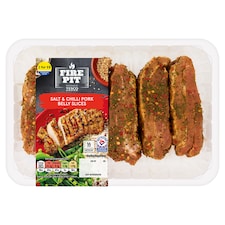 Tesco Fire Pit Salt & Chilli Pork Belly Slices 500G