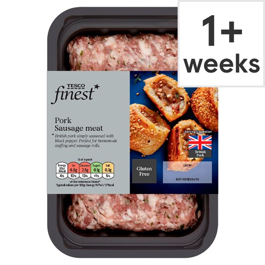 Tesco Finest British Pork Sausages Meat 350G Tesco Groceries