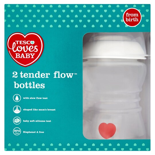 Tesco Loves Babytender Flow Bottle 250Ml X2 Tesco Groceries