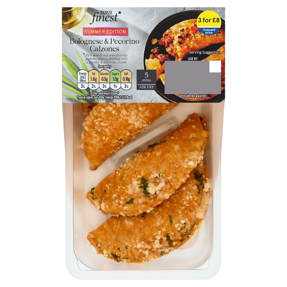 image 1 of Tesco Finest Bolognese & Pecorino Calzones 98g