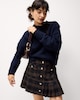 image 1 of F&F Knitted Cropped Jumper in Navy