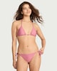 image 1 of OH ME OH MY Textured Tie Side Bikini Bottoms in Pink