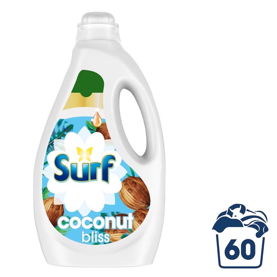 image 1 of Surf Coconut Bliss Liquid Laundry Detergent 60 Washes 1.62L