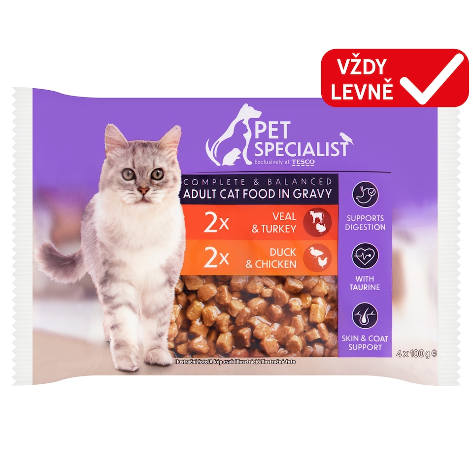 Pet Specialist Chunks in Gravy 4 x 100g (400g)