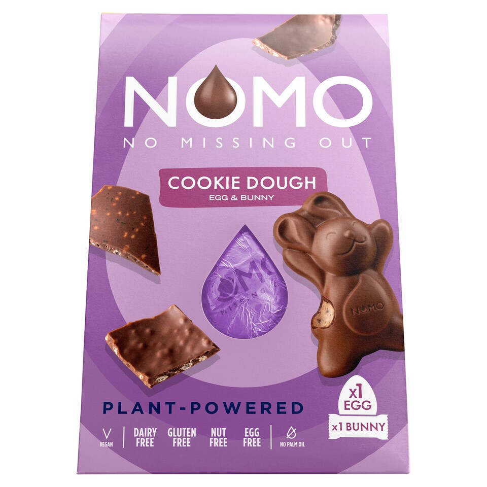 Nomo Cookie Dough Crunch Chocolate Egg & Bunny 160G Tesco Groceries