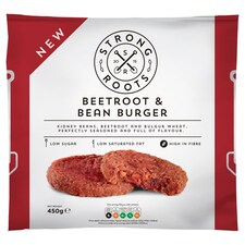 Strong Roots Bulgarwheat Bean Beetroot Burger 450G