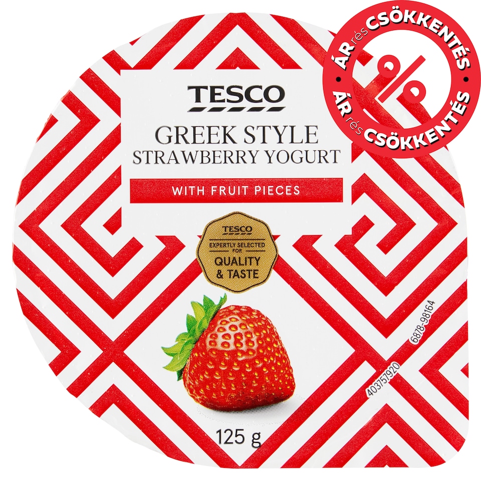 Tesco Greek Style zsíros szamócás joghurt 125 g