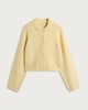 image 4 of F&F Textured Button Up Cropped Cardigan with Wool in Yellow