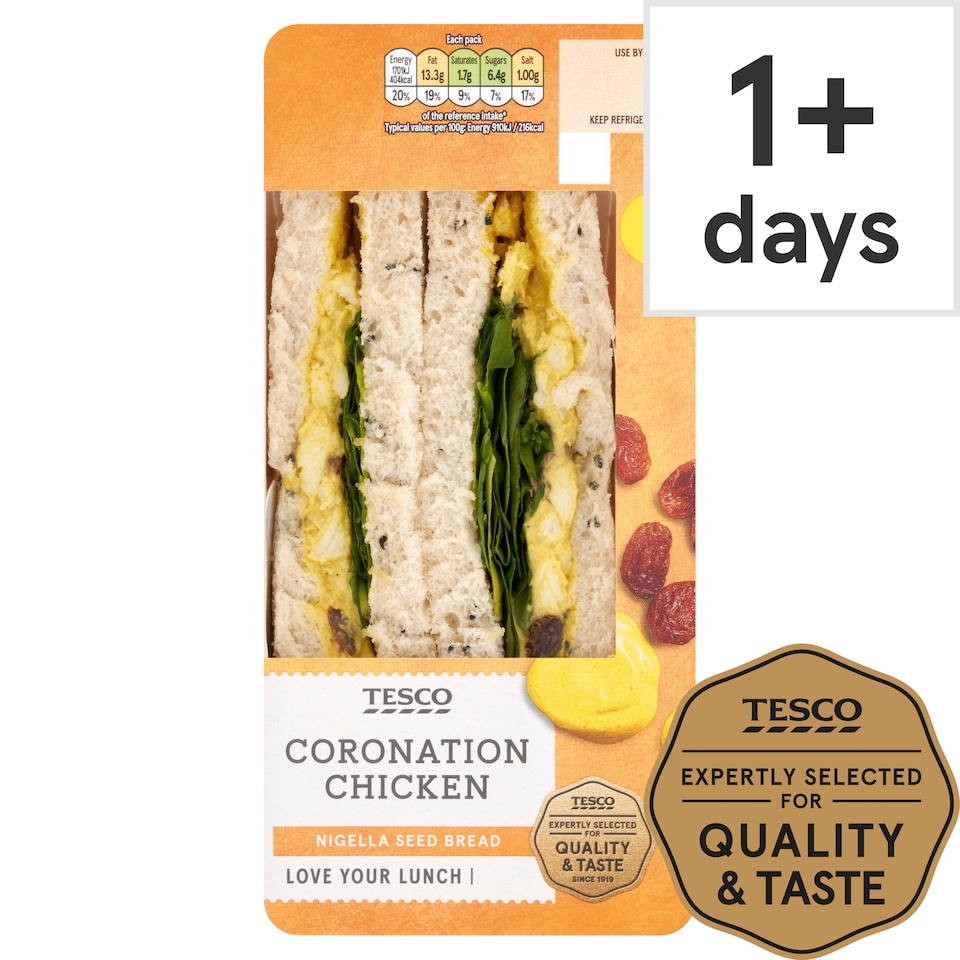 Tesco Coronation Chicken Sandwich