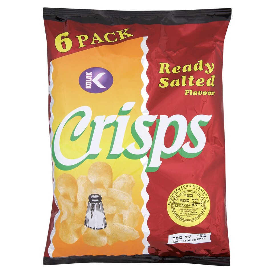Kolak Ready Salted Crisps 6 X 28G
