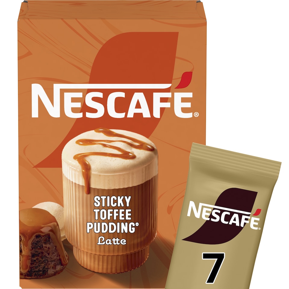 image 1 of Nescafe Sticky Toffee Pudding Latte 7 x 20g Sachets