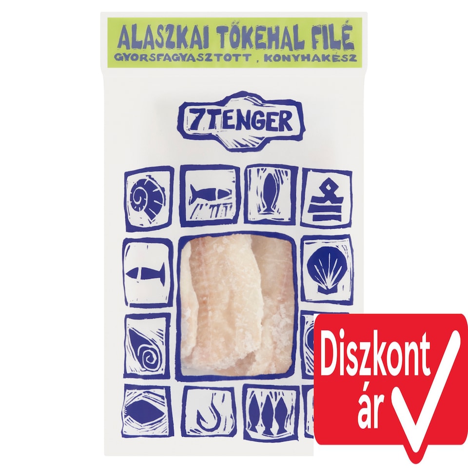 7 Tenger Quick-Frozen Kitchen Ready Alaska Cod Fillet 800 g