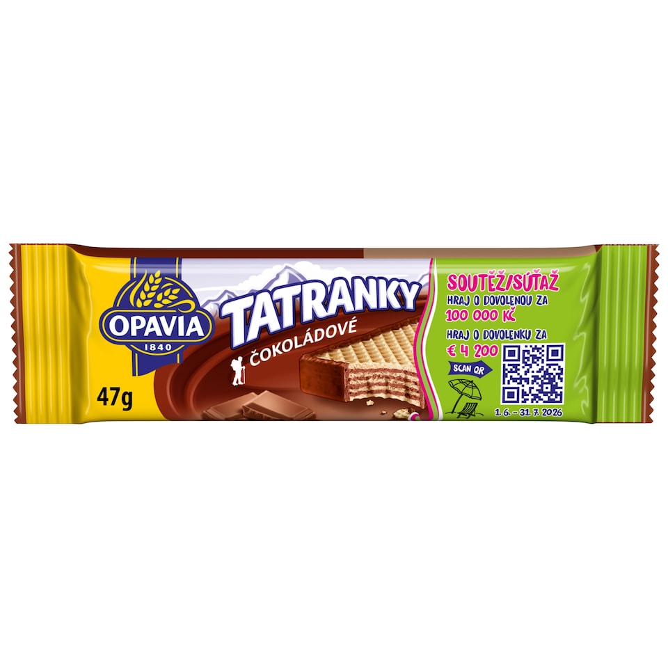 Opavia Tatranky Čokoládové oplatka 47g