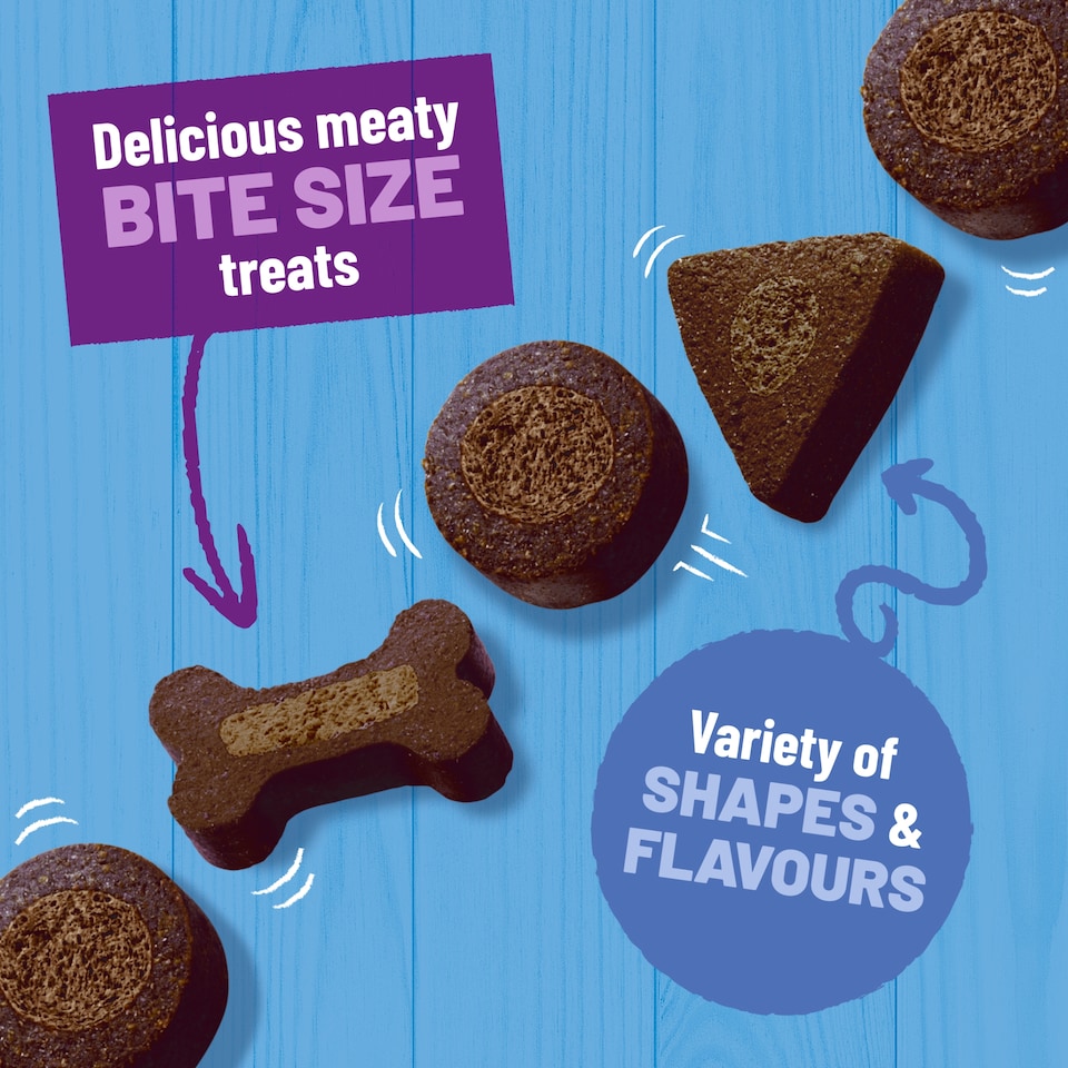 image 1 of BAKERS Allsorts Chicken; Beef and Lamb Dog Treats 98g