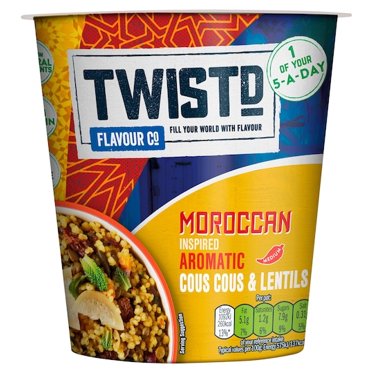 Twistd Moroccan Inspired Couscous Snack Pot 70G Tesco Groceries