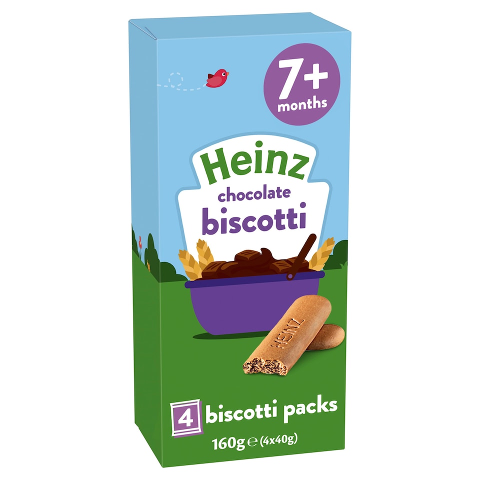image 1 of Heinz Chocolate Biscotti 7m+ 4x40g