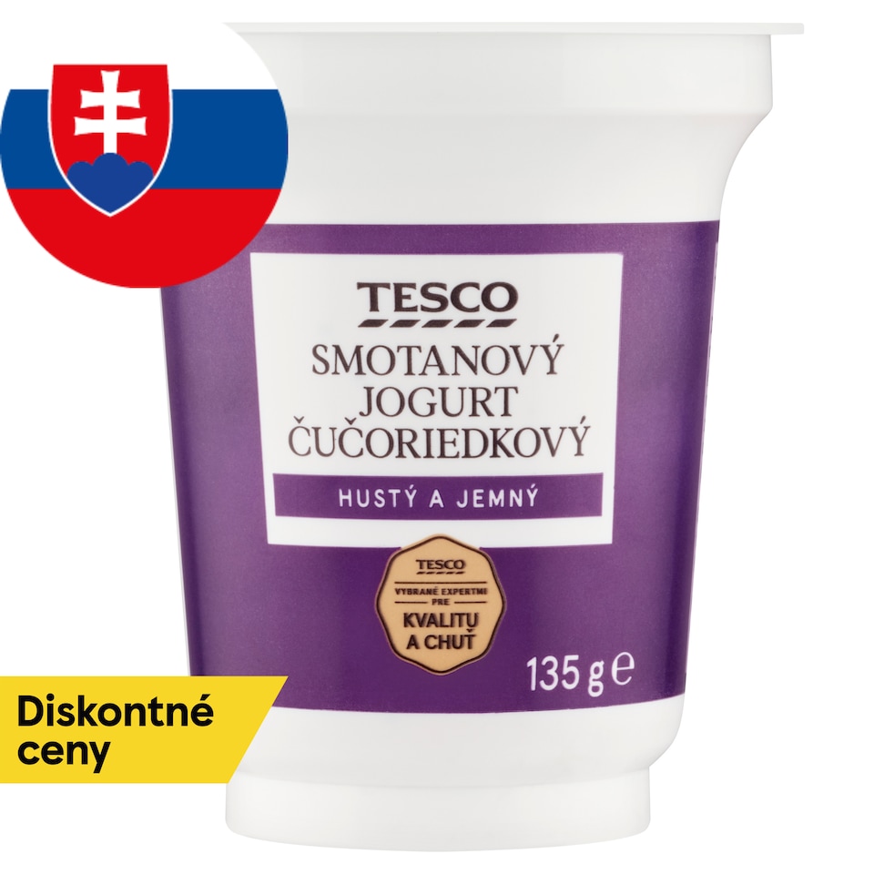 Tesco Smotanový jogurt čučoriedkový 135 g