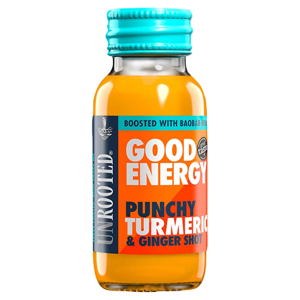 Unrooted Good Energy Punchy Turmeric and Ginger Shot 60ml