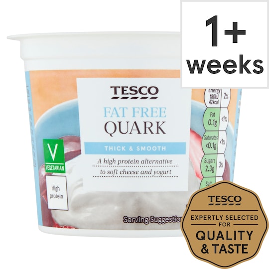 Tesco Quark Fat Free Soft Cheese 250G Tesco Groceries