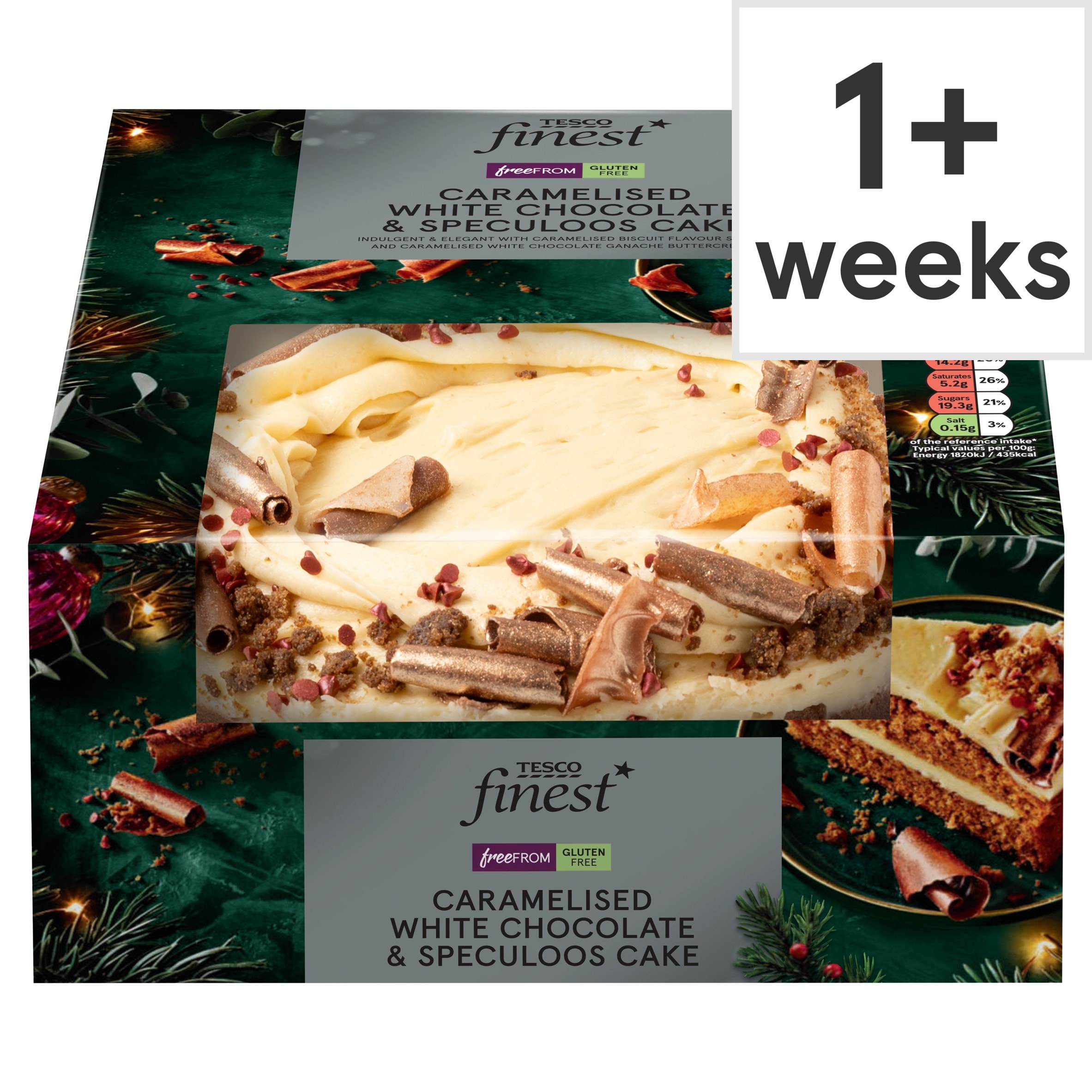 Tesco Finest Free From Finest Caramelised White Chocolate & Speculoos Cake
