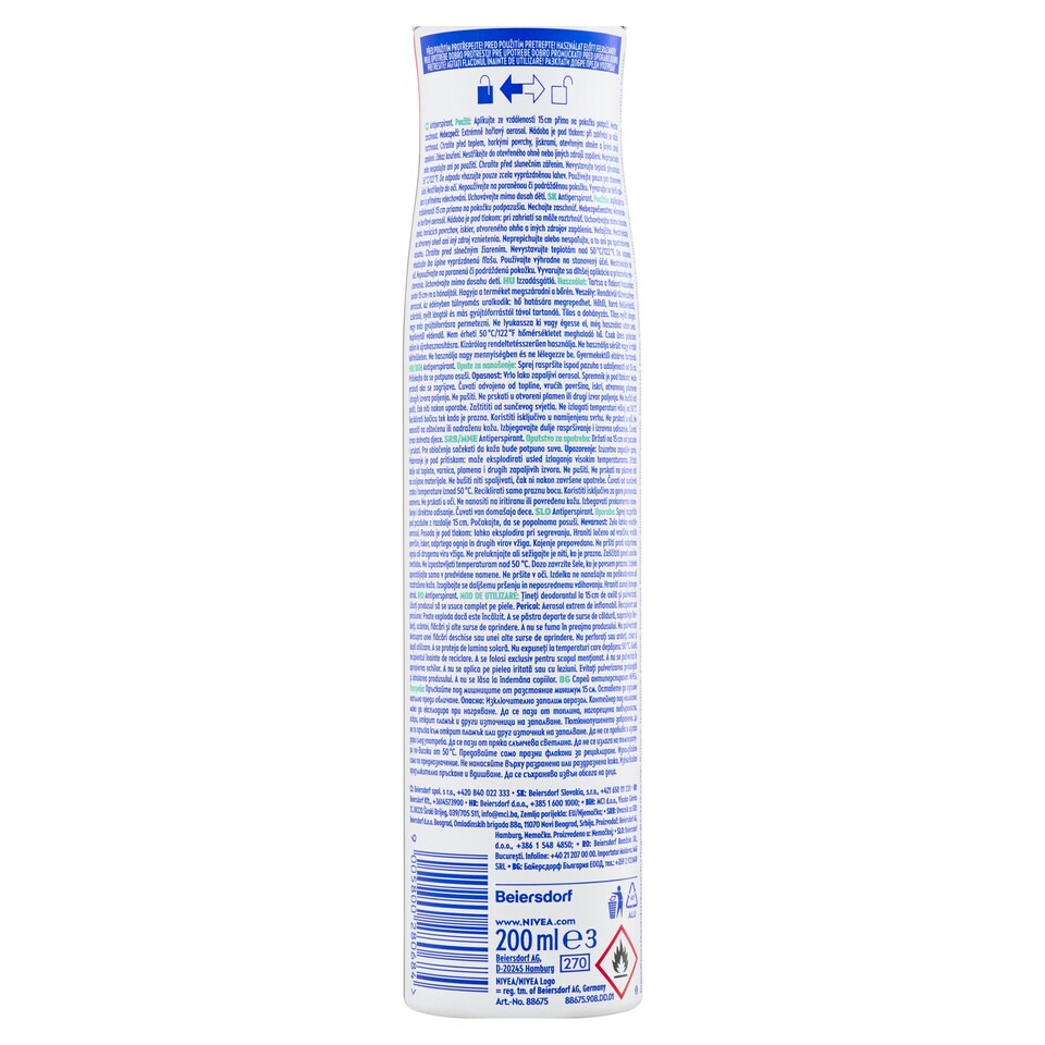 Obrázek 1 pro produkt Nivea Black & White Invisible Fresh Sprej antiperspirant 200ml