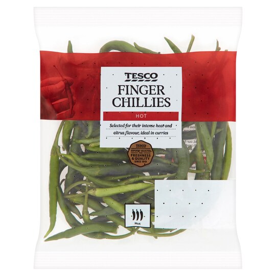 Tesco Finger Chillies 80G Tesco Groceries