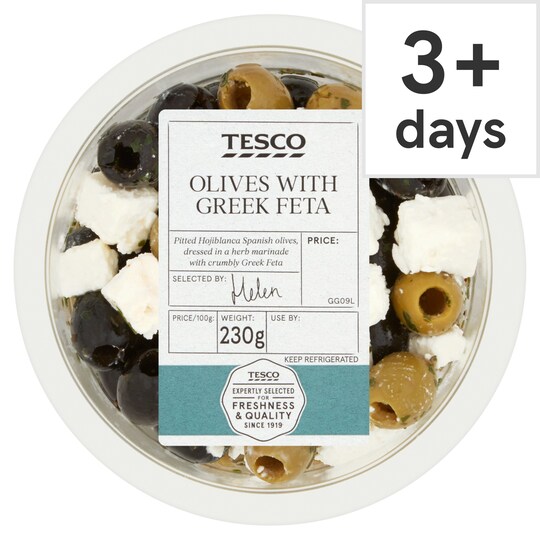 Tesco Olives With Greek Feta 230G Tesco Groceries