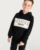 image 2 of F&F Boys 2-Piece Cotton Rich Beyond All Limits Hoodie and Joggers Set in Black
