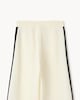image 4 of F&F Girls Cotton Rich Side Stripe Wide Leg Joggers in Cream