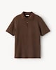 image 4 of F&F Textured Short Sleeved Polo Shirt in Brown