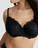 image 2 of F&F Fuller Bust Embroidered Wired Plunge Bra in Black