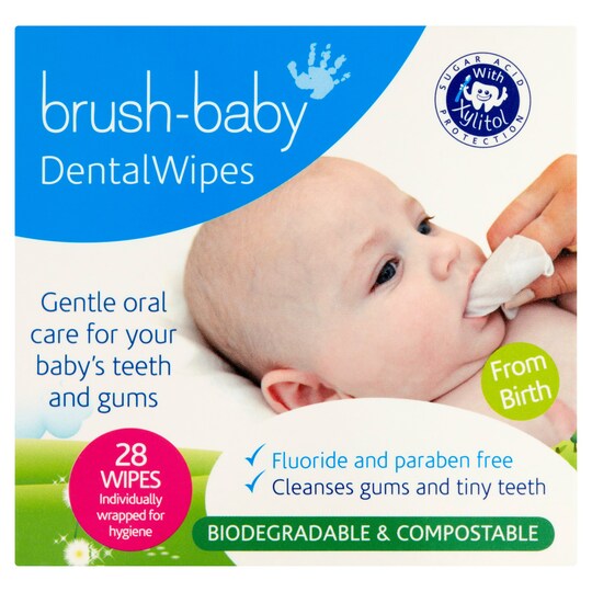 Brush Baby Dental Wipes 28 Pack Tesco Groceries