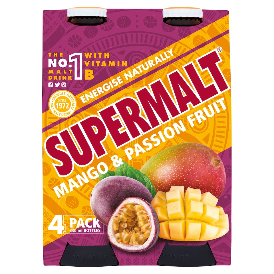 Supermalt Mango & Passion Fruit 4 x 330ml