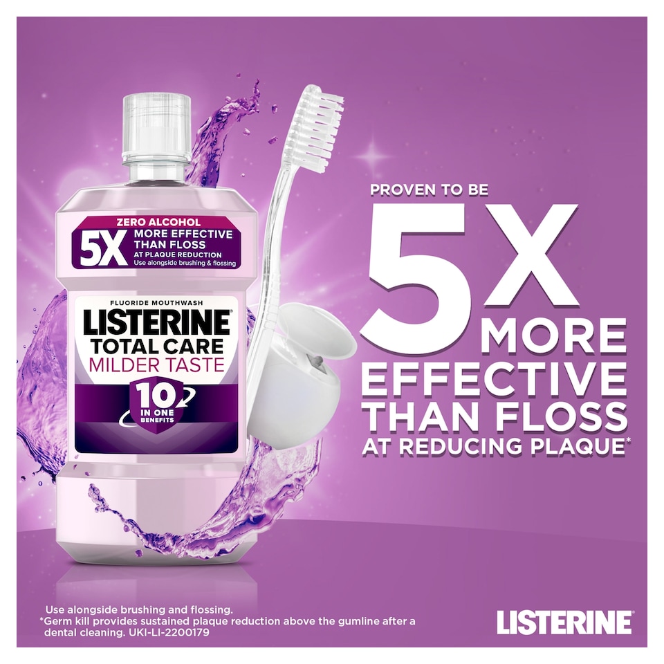 image 1 of Listerine Total Care Milder Taste Zero Alcohol Mouthwash 500ml