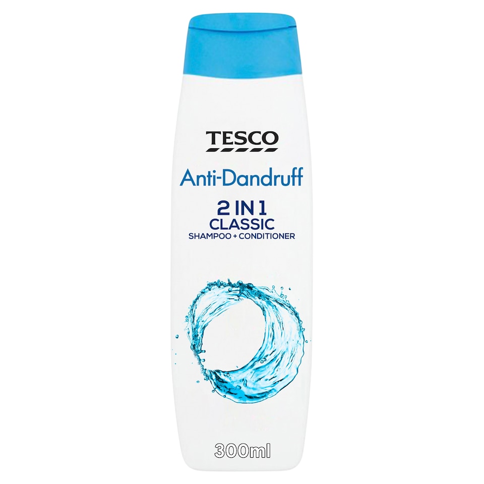 Tesco 2 In 1 Anti-Dandruff Shampoo 300Ml