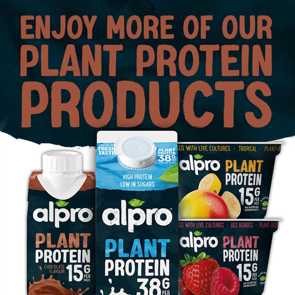 image 1 of Alpro 50g High Protein Soya Chocolate Flavour Long Life Dairy Free Drink 1L