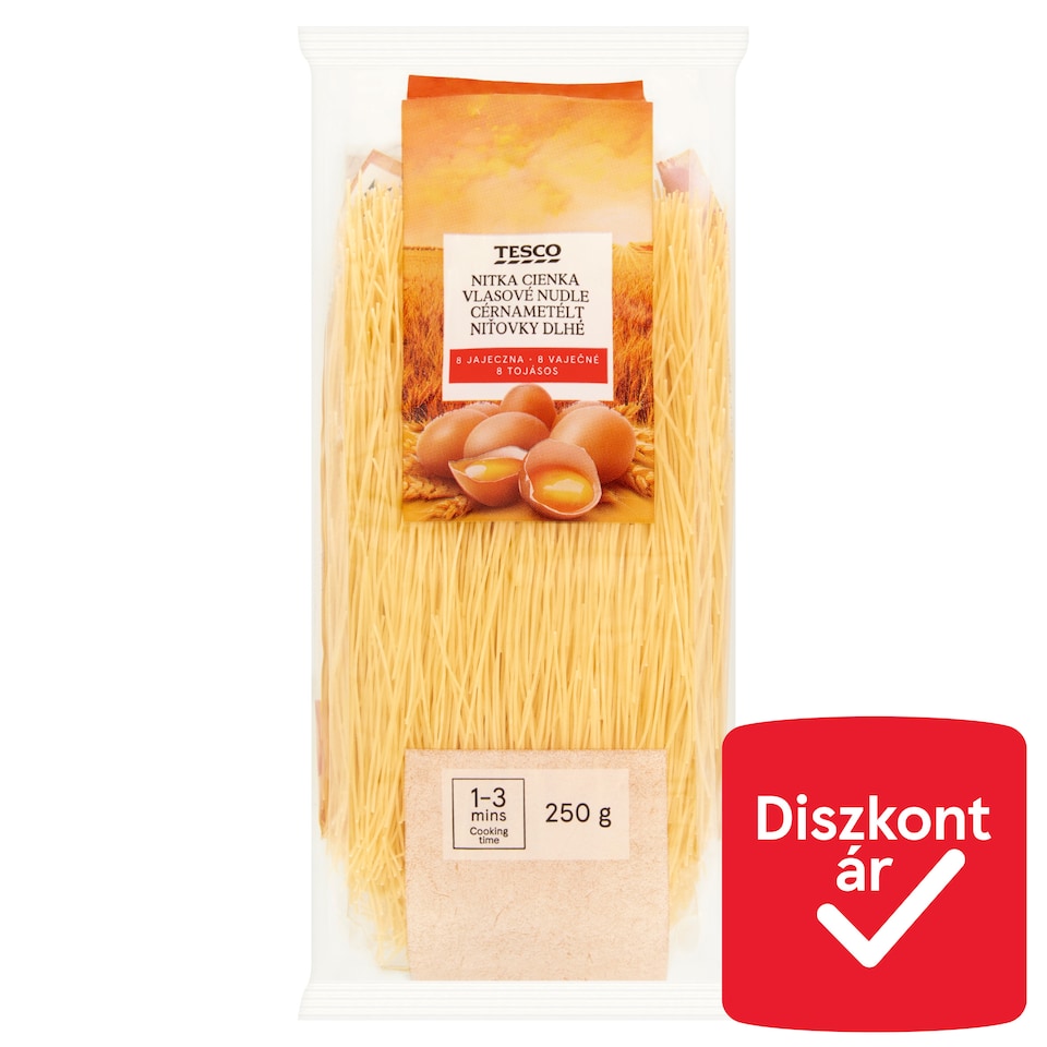 Tesco Vermicelli Dry Pasta with 8 Eggs 250 g