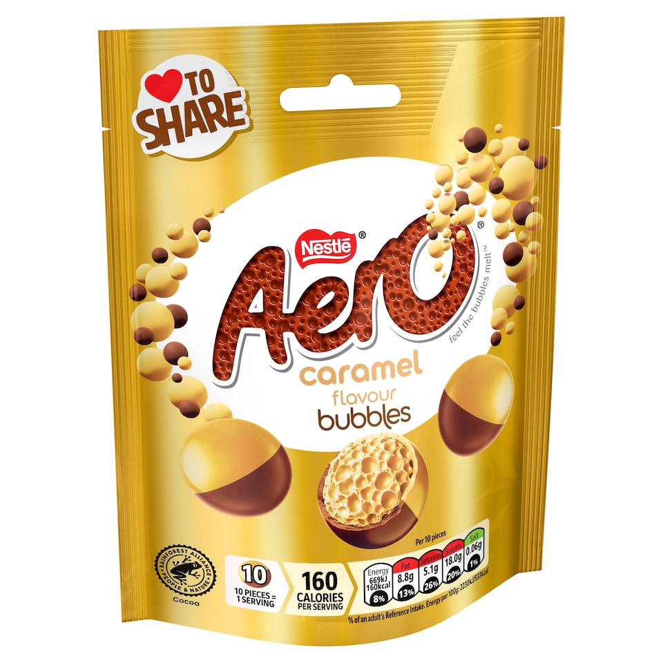 image 1 of AERO Bubbles Caramel Flavoured Chocolate 92g